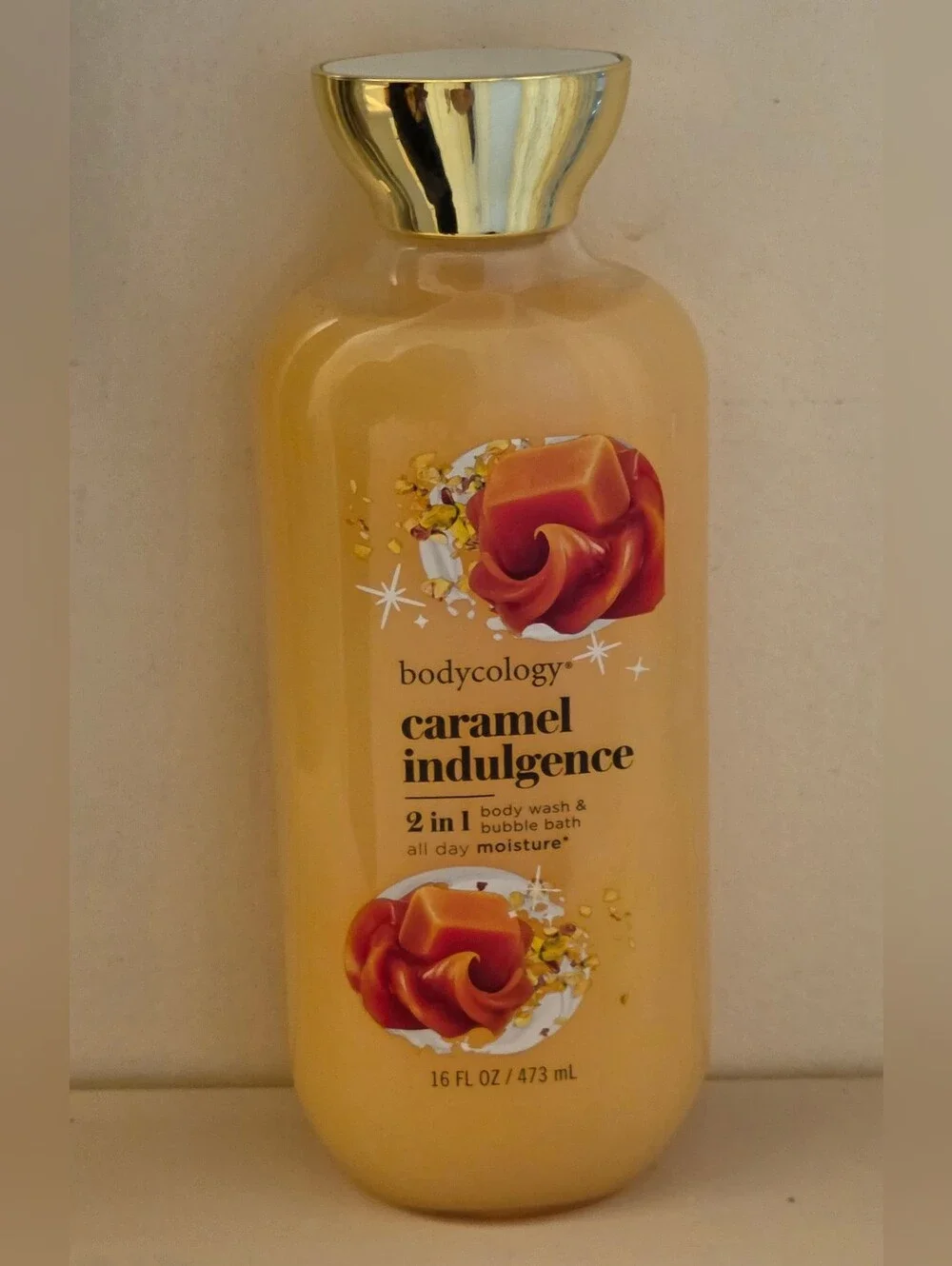 Bodycology Caramel Indulgence 2-in-1 Body Wash & Bubble Bath - Goldish Yellow